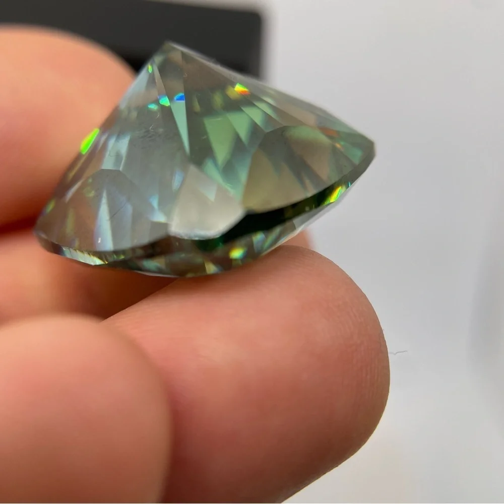 Huge Moissanite 73.90 Ct Vivid Blue Cushion Cut Extremely Rare Loose Gemstone